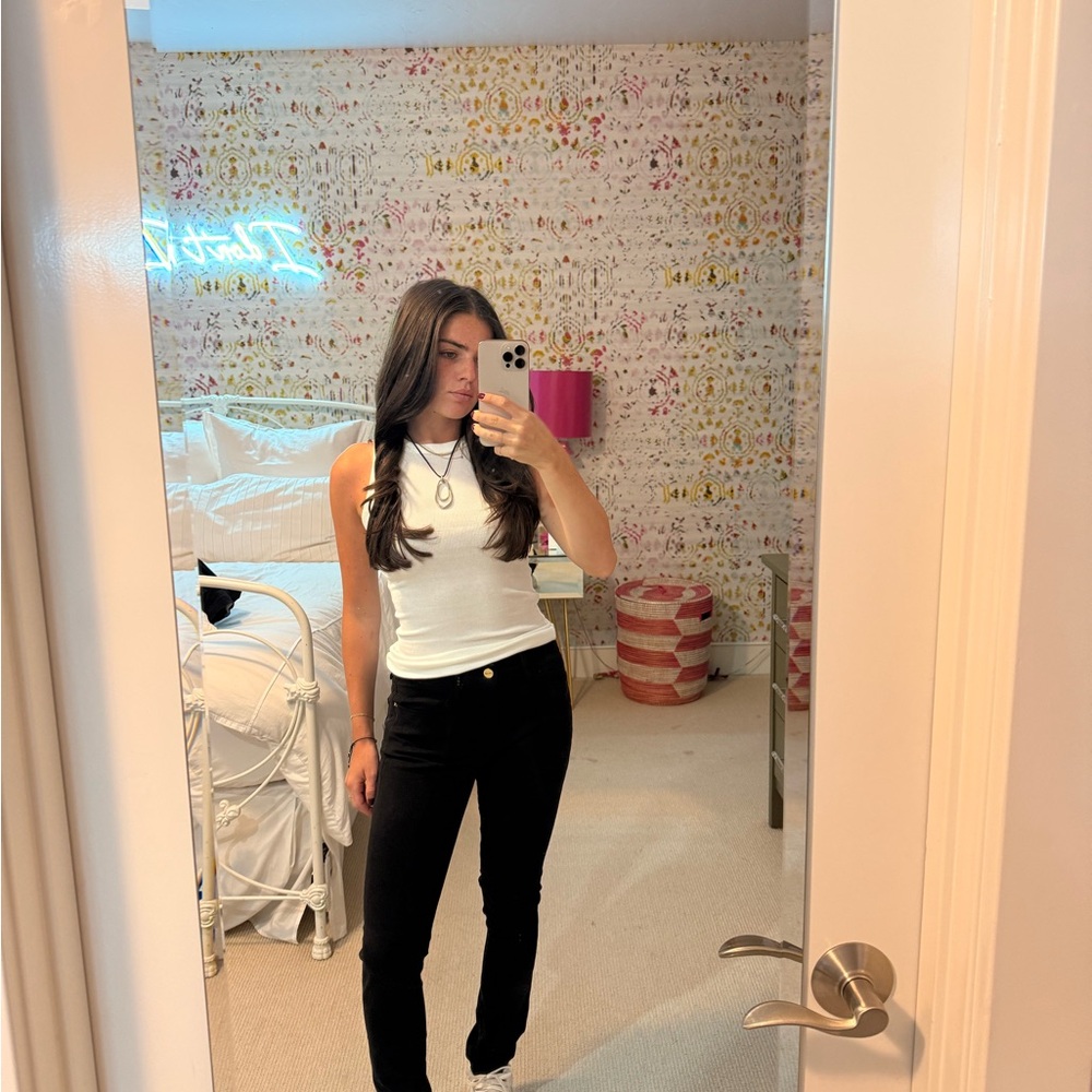Frame Denim Black Le High Skinny Jeans